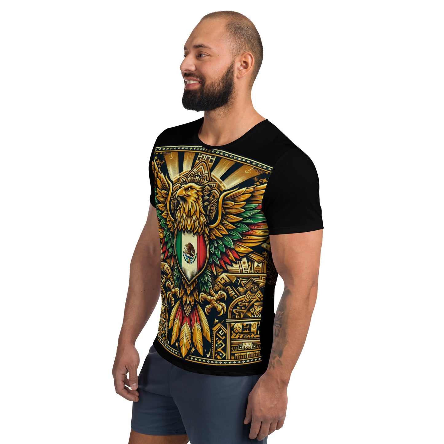 Aguila De Oro Dos All-Over Print Men's Athletic T-shirt