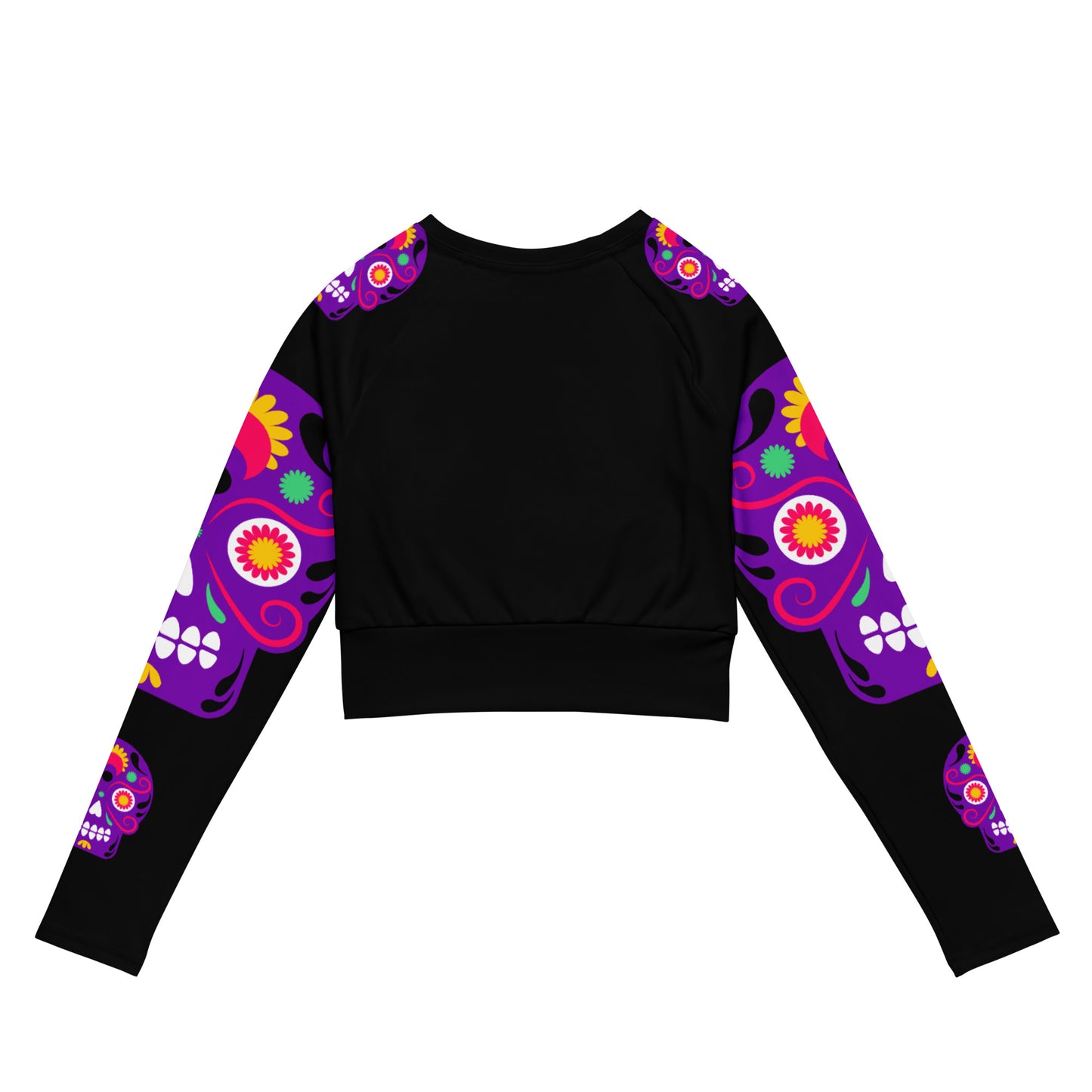 Dia de los Muertos Recycled long-sleeve crop top