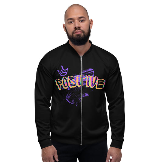 Positive King/Queen Gold Unisex Bomber Jacket