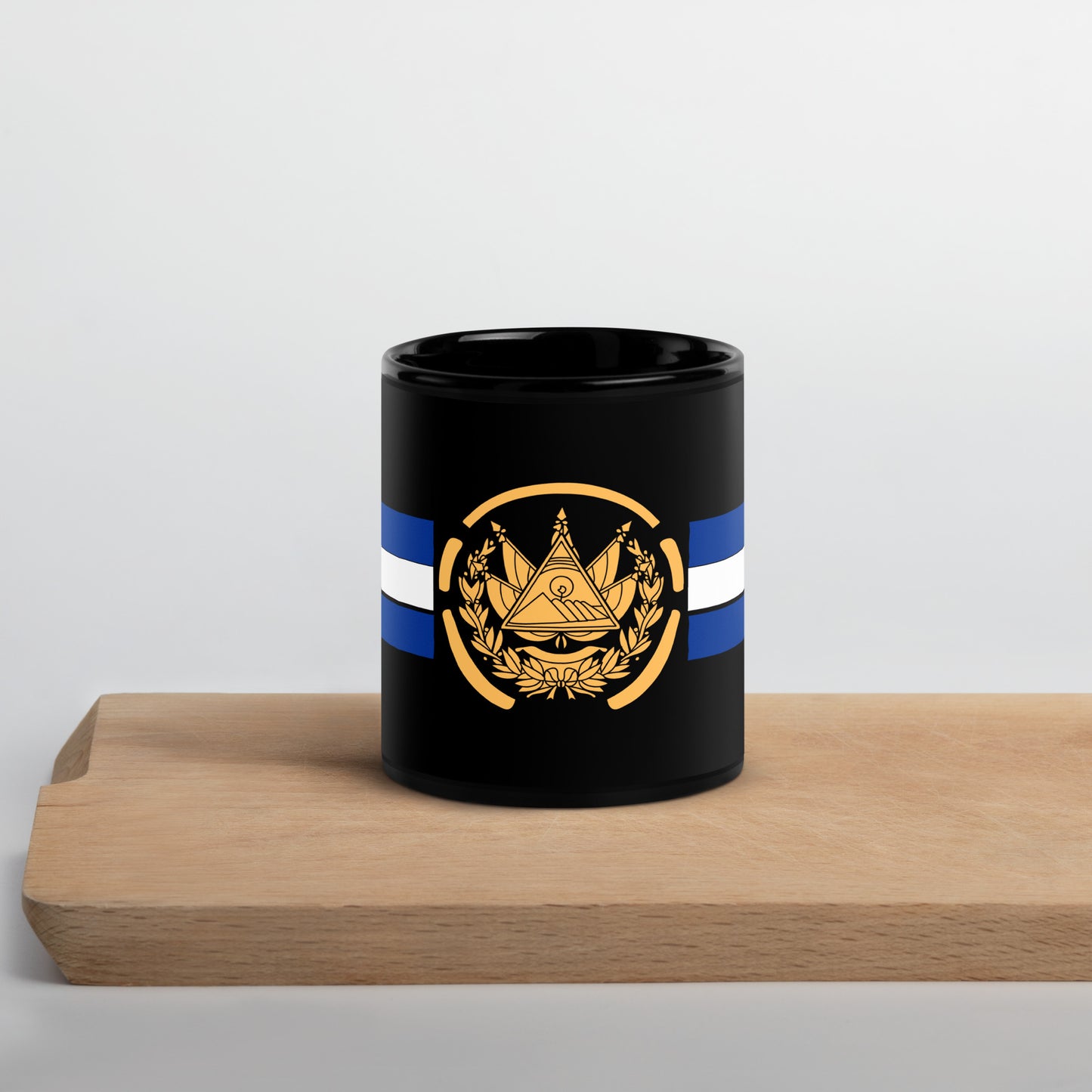 El Salvador de Oro Black Glossy Mug