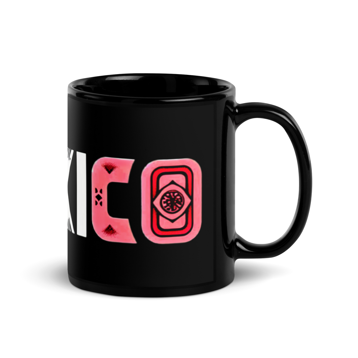 Viva Mexico Black Glossy Mug