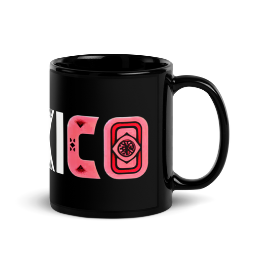 Viva Mexico Black Glossy Mug