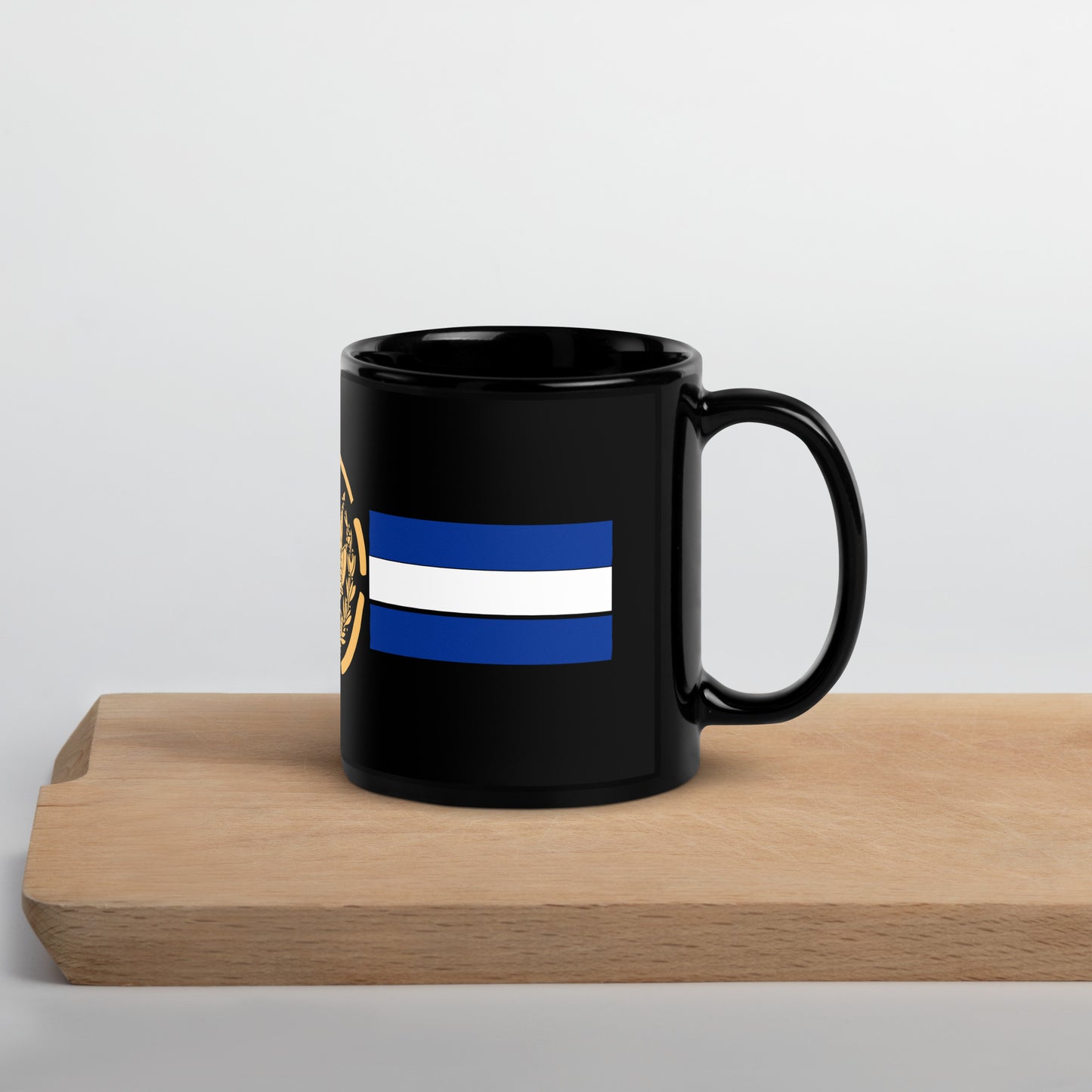 El Salvador de Oro Black Glossy Mug