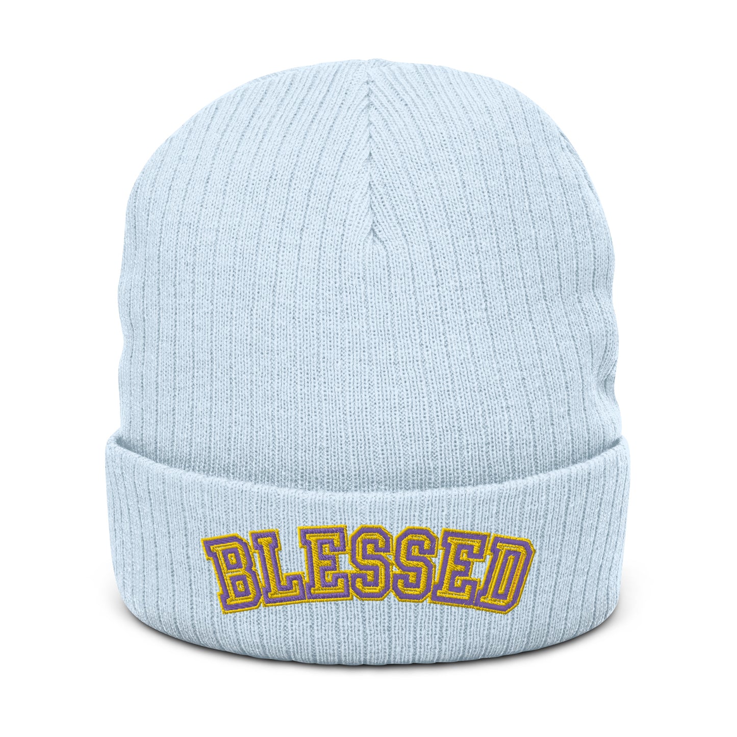 Blessed Ribbed knit beanie - Laker colorway