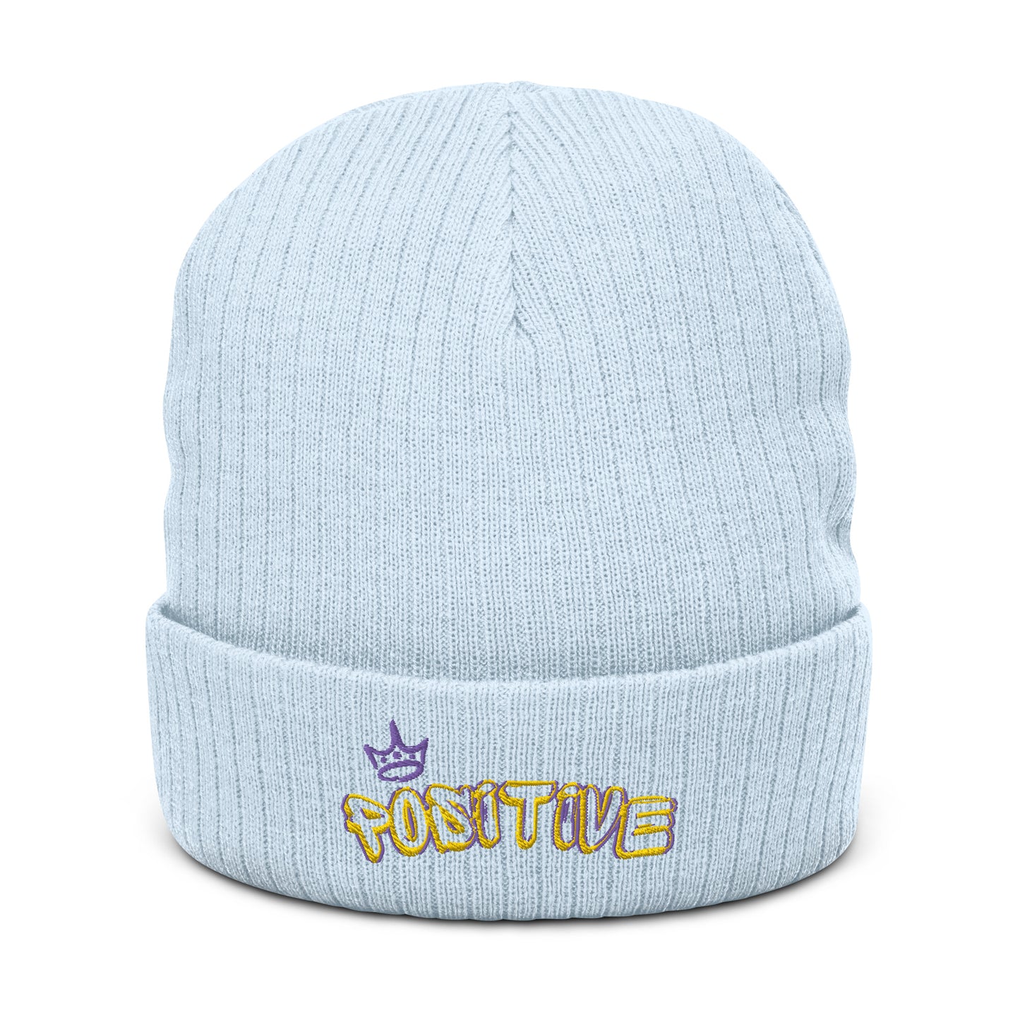 Positive King/Queen Ribbed knit beanie