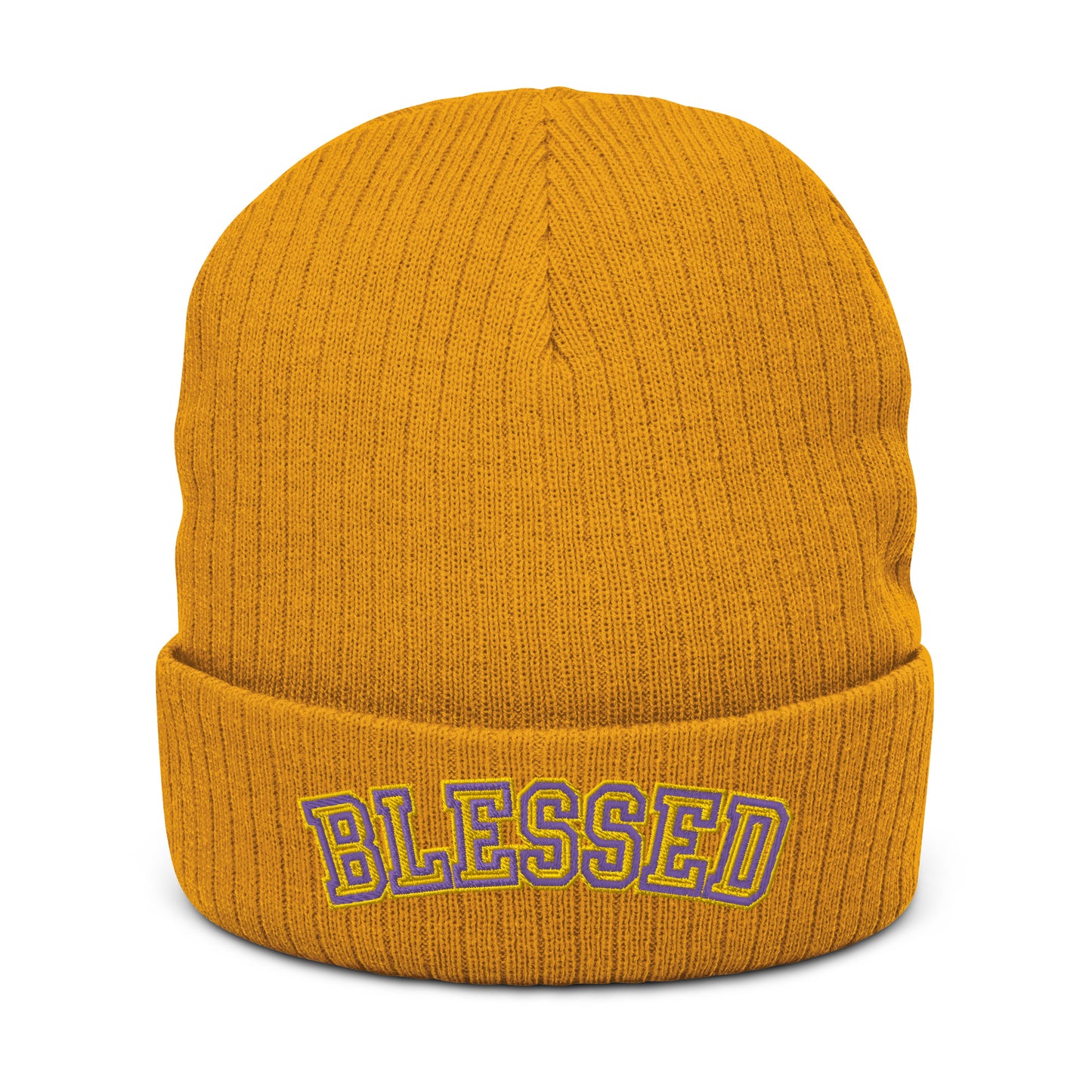 Blessed Ribbed knit beanie - Laker colorway