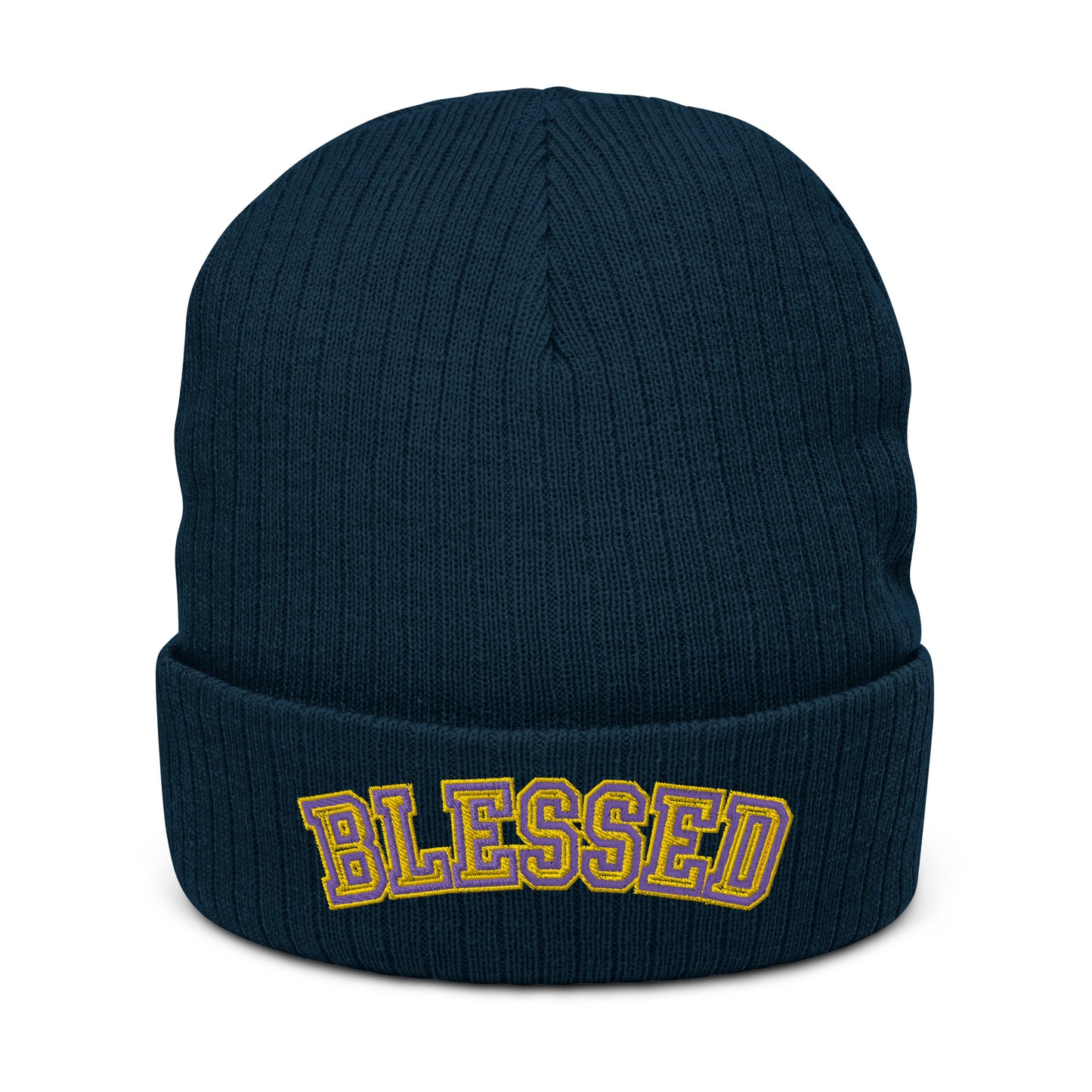 Blessed Ribbed knit beanie - Laker colorway