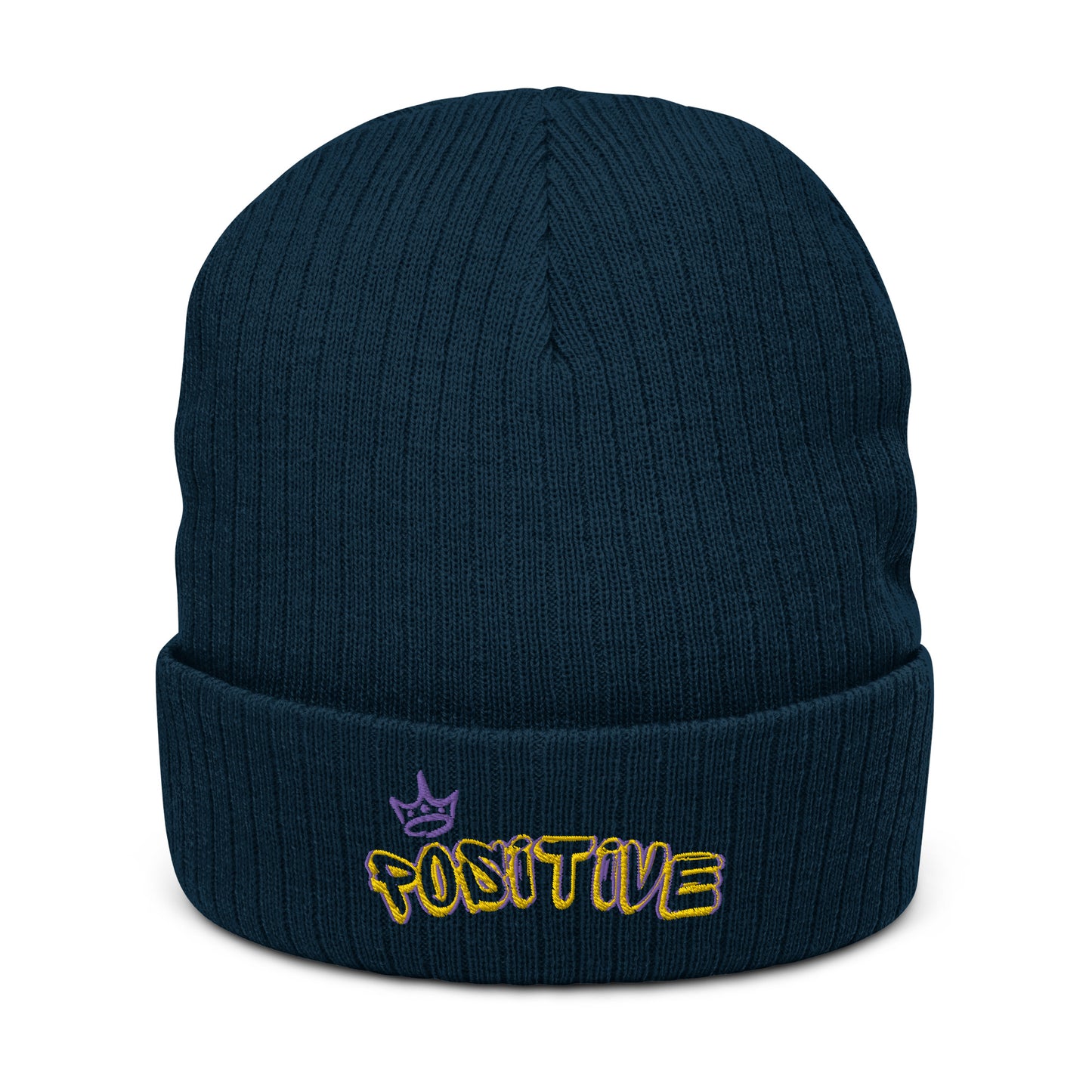 Positive King/Queen Ribbed knit beanie