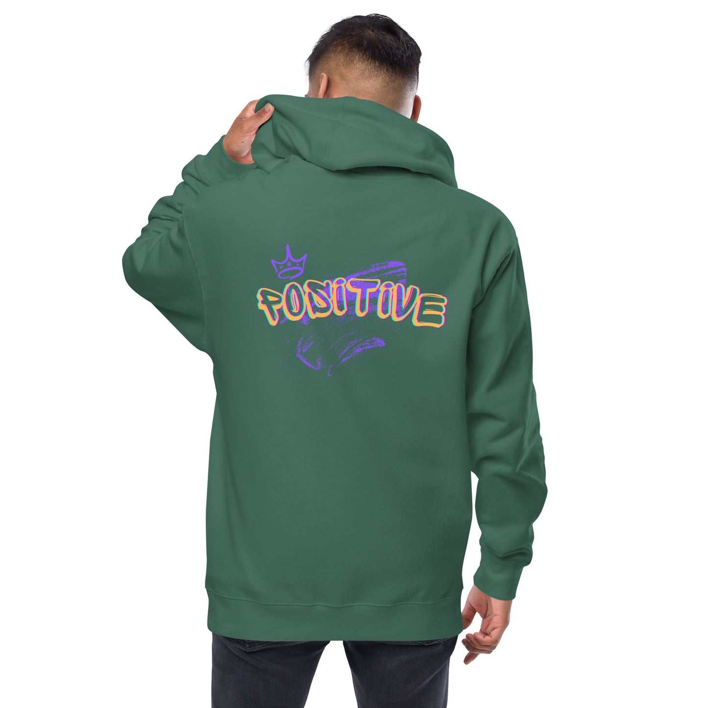 Positive King/Queen Gold Unisex fleece zip up hoodie