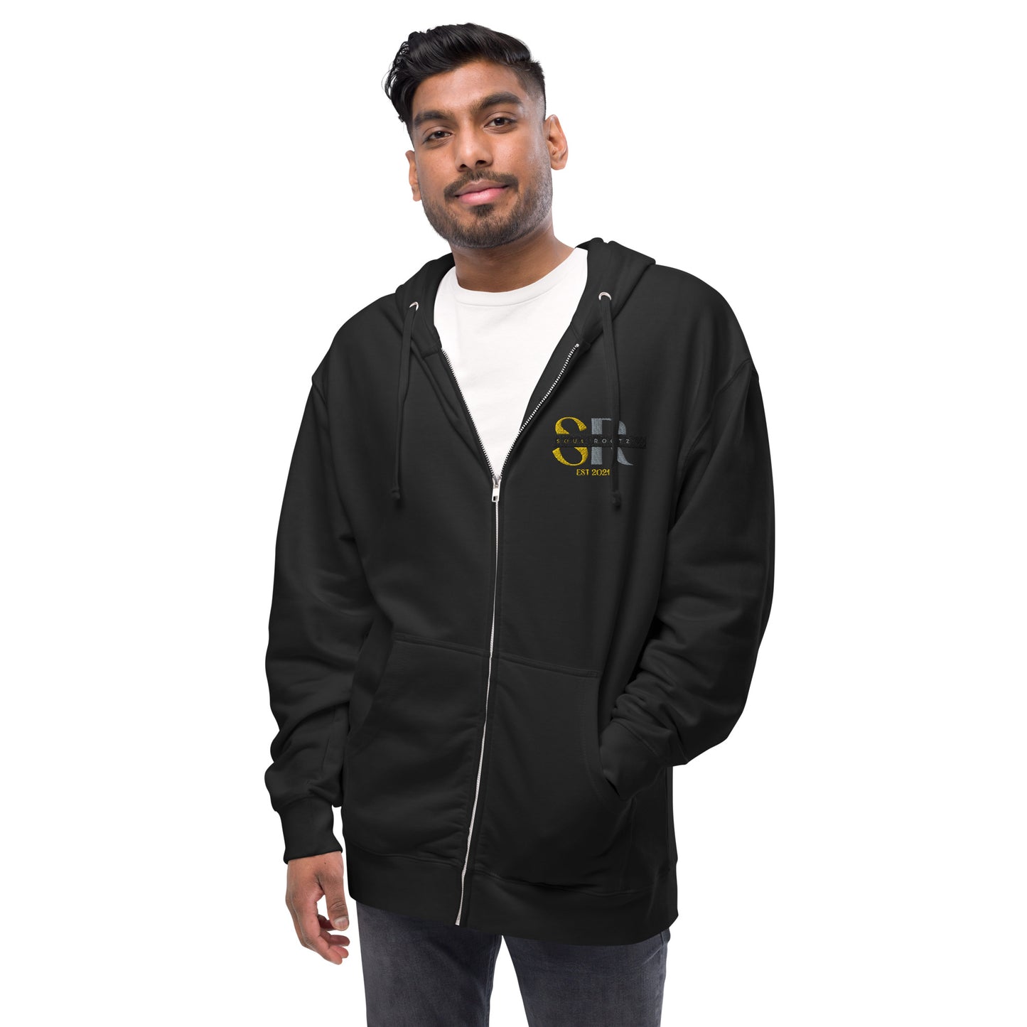 Positive King/Queen Gold Unisex fleece zip up hoodie