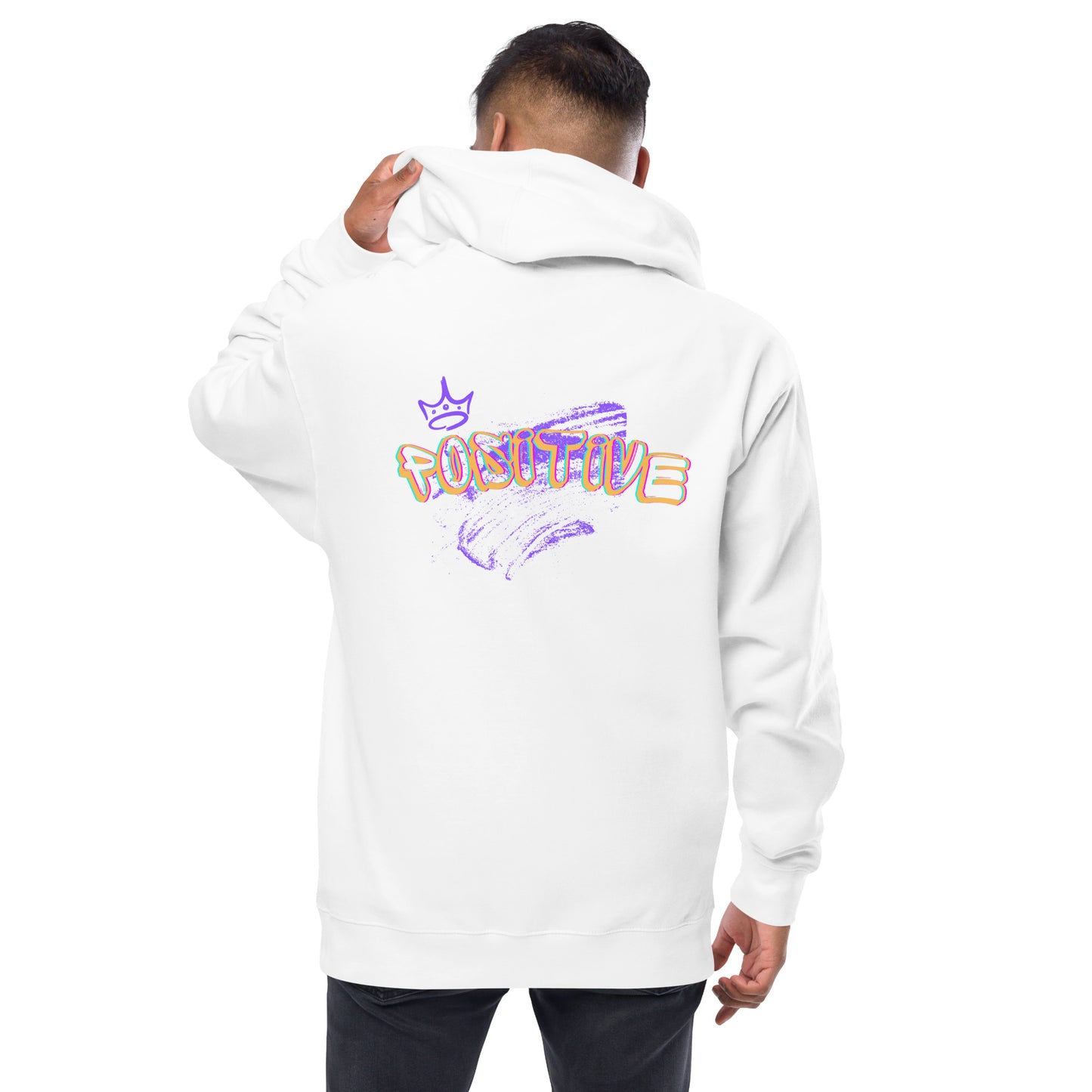 Positive King/Queen Gold Unisex fleece zip up hoodie