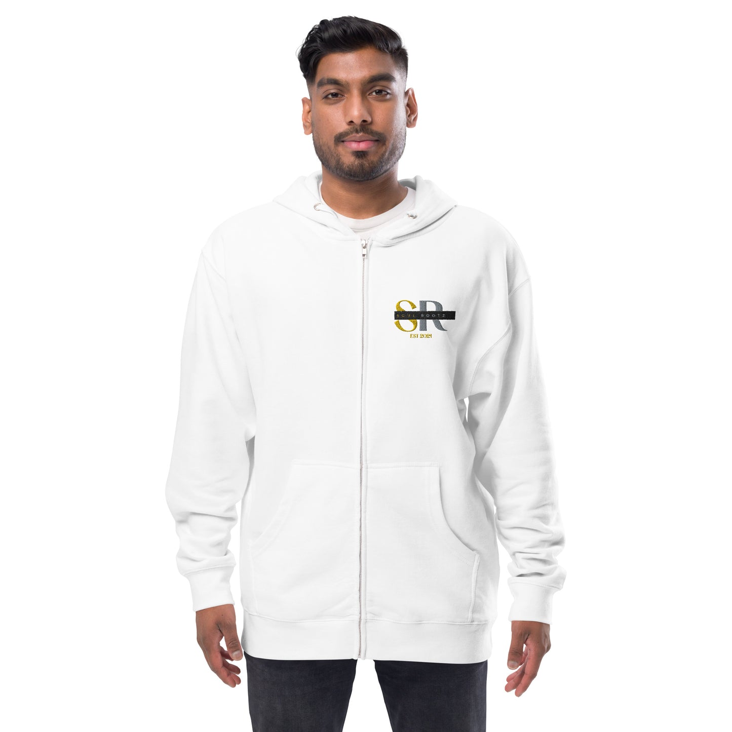 Positive King/Queen Gold Unisex fleece zip up hoodie