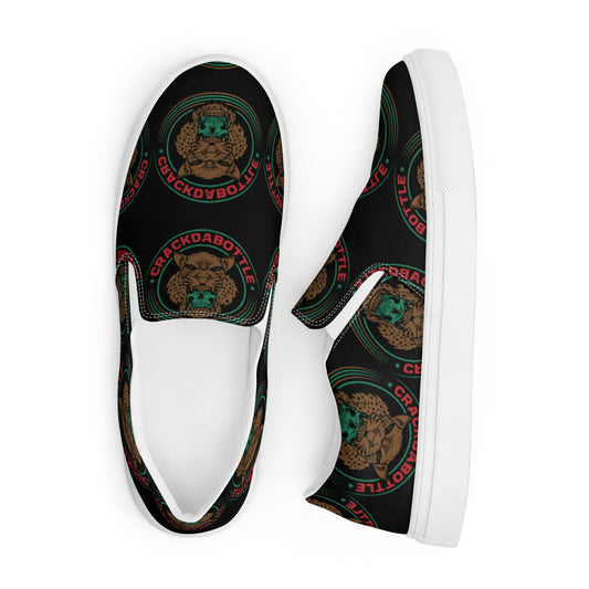 Men’s Jaguar Warrior Black slip-on canvas shoes